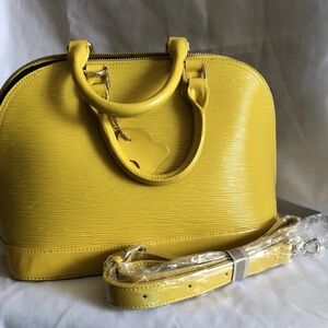 Elegant Yellow Satchel Bag.